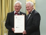 Fraser Taylor accepting the Killam Prize from Governor General David Johnston