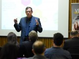 Roni Zehavi, CEO of CyberSpark, speaks at the event.