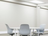 A shot of tables and chairs in Carleton's new accelerator.