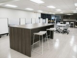 Work spaces at Carleton's new accelerator.