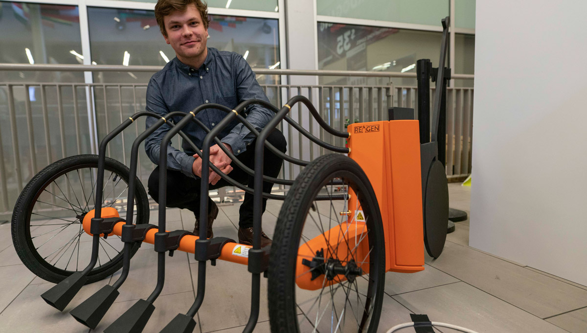 Benjamin Hall with his REGEN device.