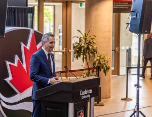Ottawa mayor Mark Sutcliffe speaks at a convocation event.