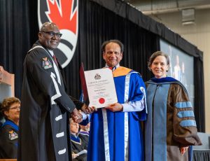 Hassan Ahmed receives his honorary degree.