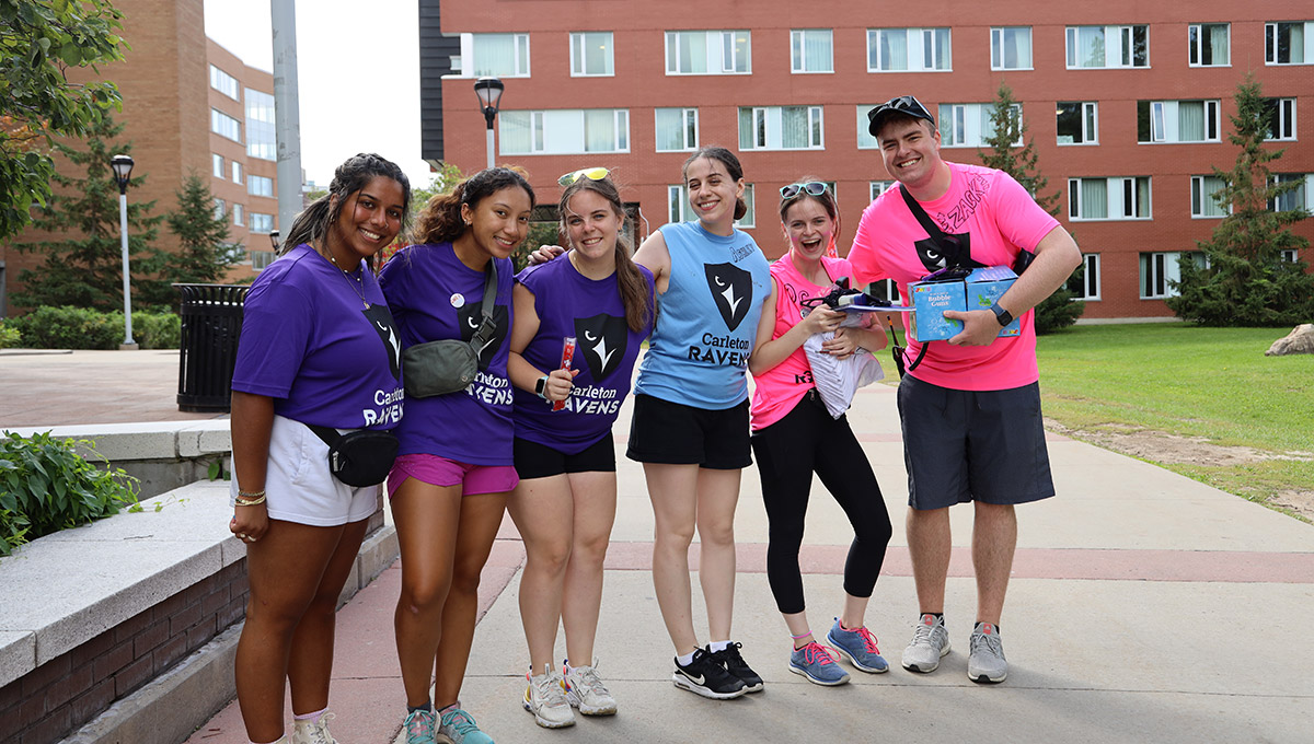 Students take part in orientation.