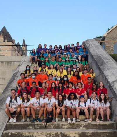 Group shot of the Shad Carleton 2022 participants in front of parliament.