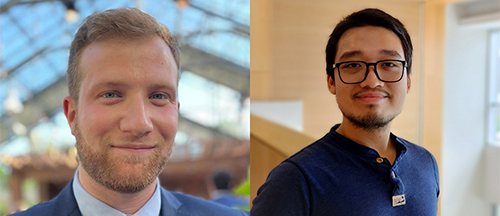 A split image of ASHRAE Grant-In-Aid award winners Brodie Hobson and Dre Markus