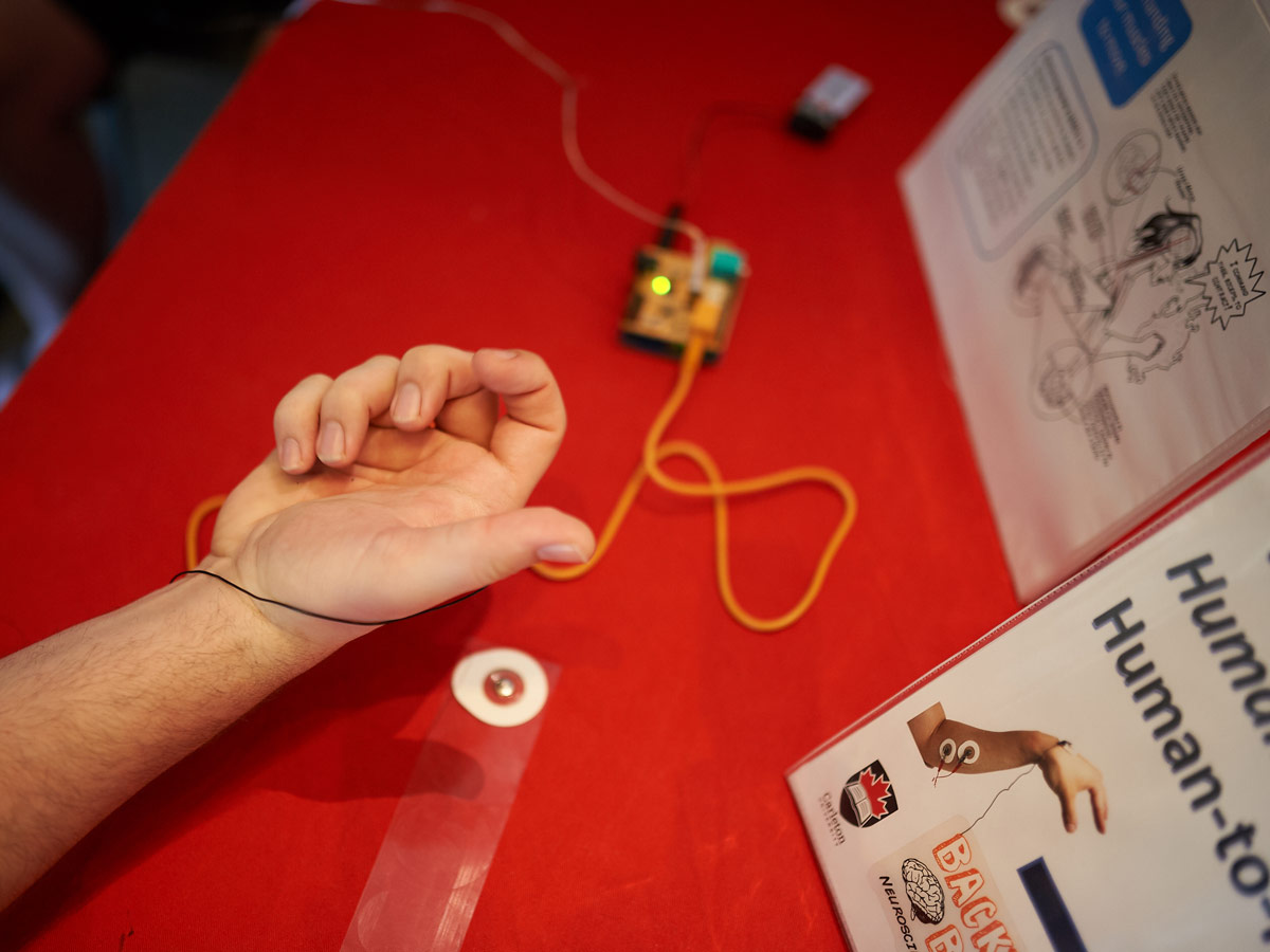 Neuroscience students held a demonstration as part of a showcase of the human brain at an event at the Canadian Museum of Nature on June 9 and 10.