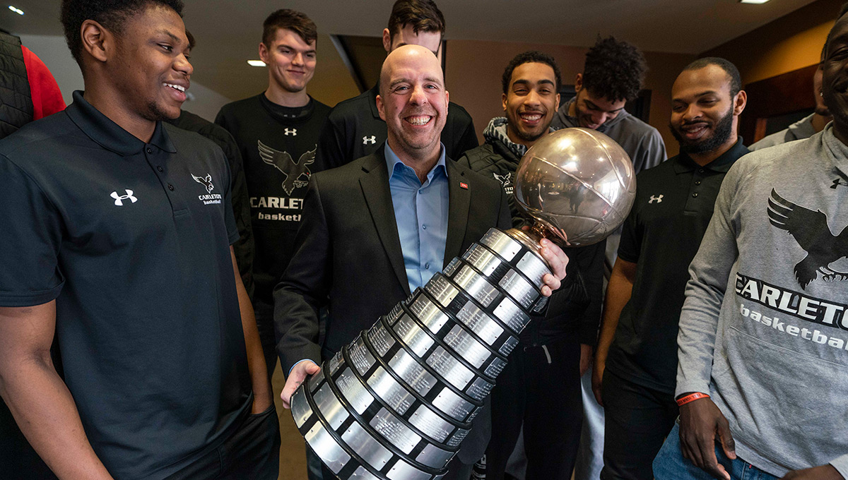 Carleton Campus Celebrates Mens Basketball Ravens