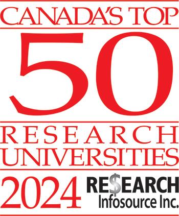 An image that says Canada's Top 50 Research Universities 2024, reflecting research excellence