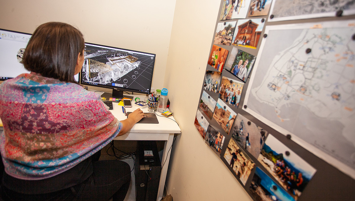 Student at work in the CIMS Labs