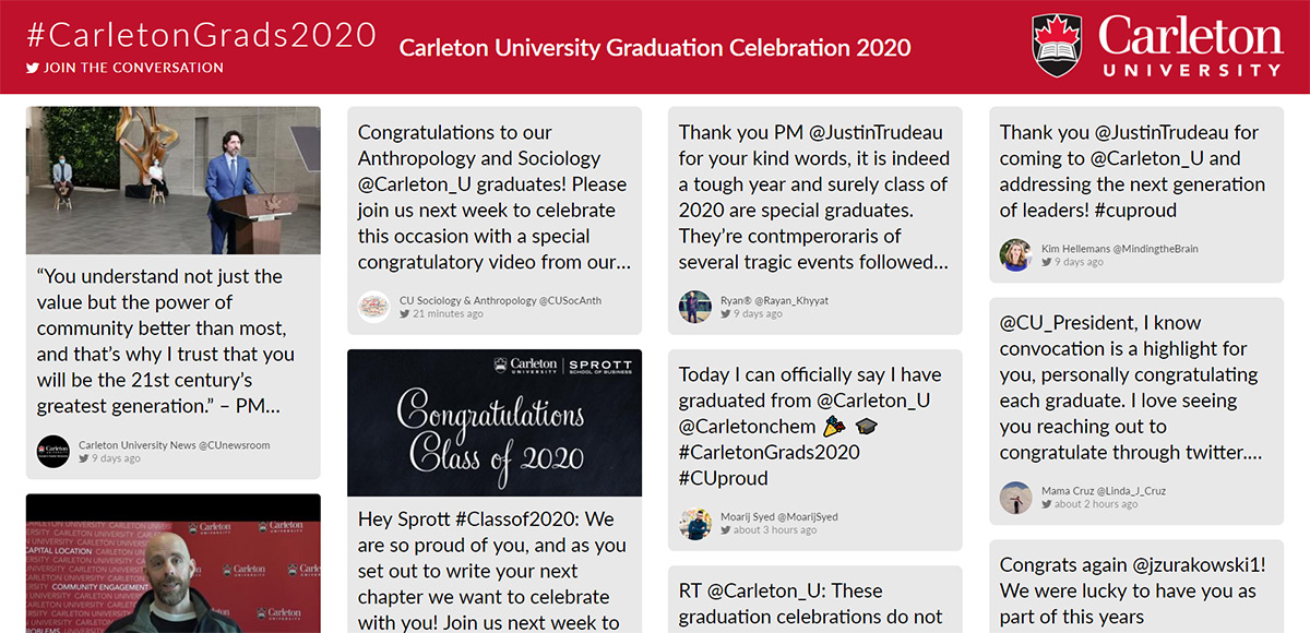 Carleton Applauds Graduates in Virtual Celebrations and City Billboards