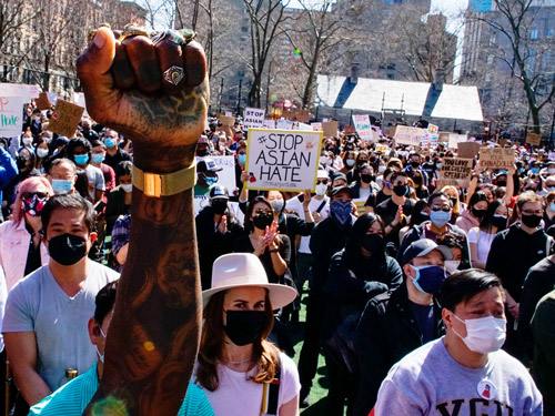 A Stop Asian Hate protest