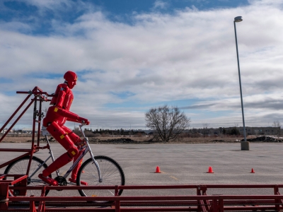 Photo for the news post: Date Changed: Carleton University Crash Dummy Team to Hold Vehicle-Cyclist Collision Test