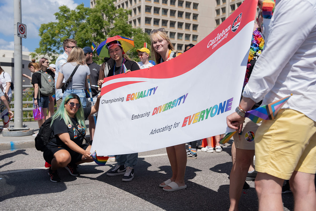 A large crowd at a Pride festival