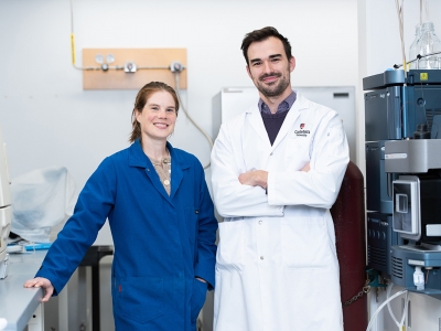 Photo for the news post: Carleton Research Seeks to Determine if Gut Microbes Could Break Down Forever Chemicals