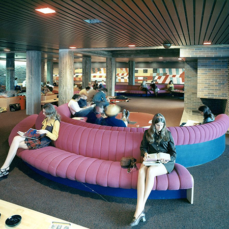 Students sitting on couches