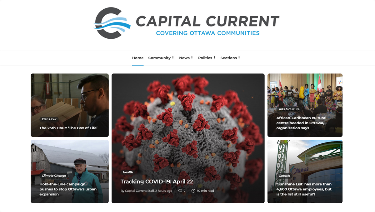 A screenshot of the Capital Current website