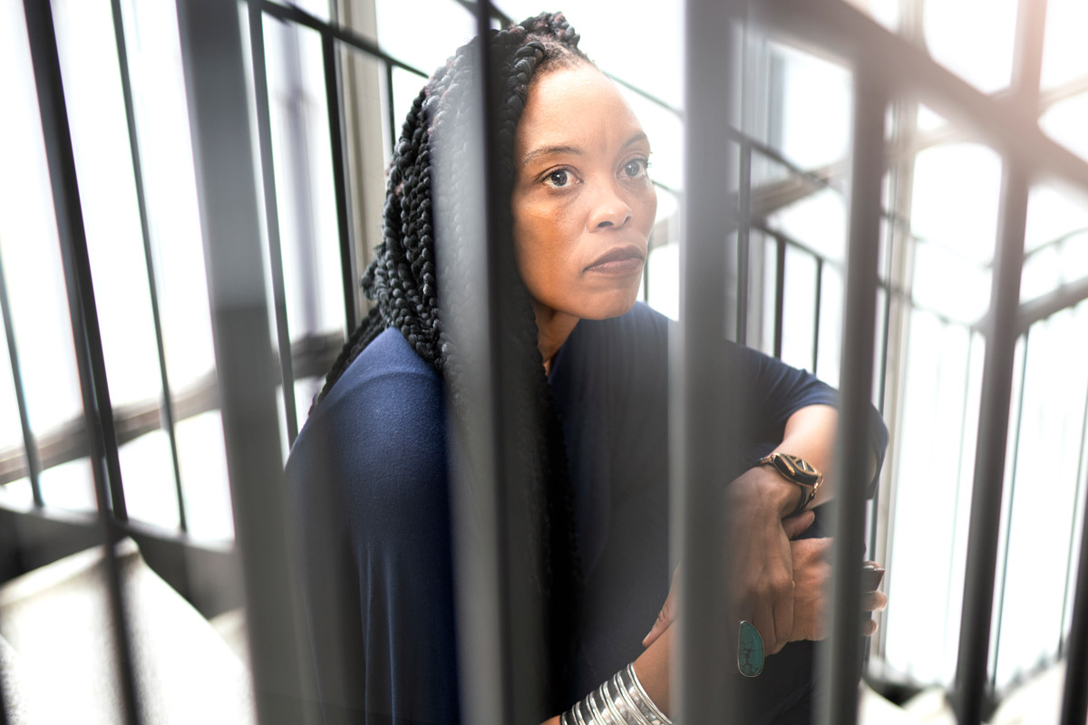 Film Studies student Kagiso Lesego Molope, pictured here on a staircase at Paterson Hall, is an accomplished, award-winning novelist whose writing reflects the diversity of Canada.