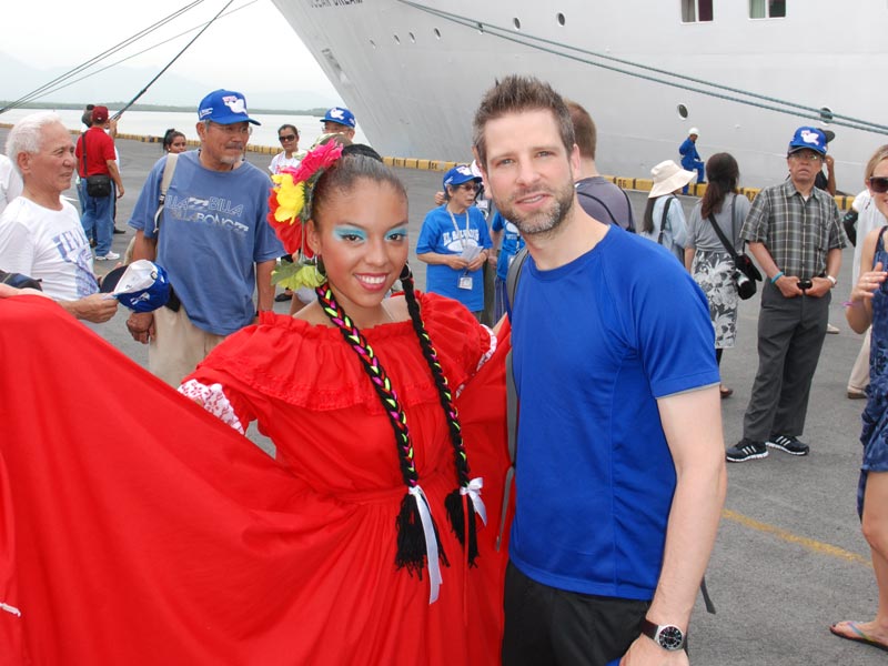Cloutier with Nicaraguan in tradition dress