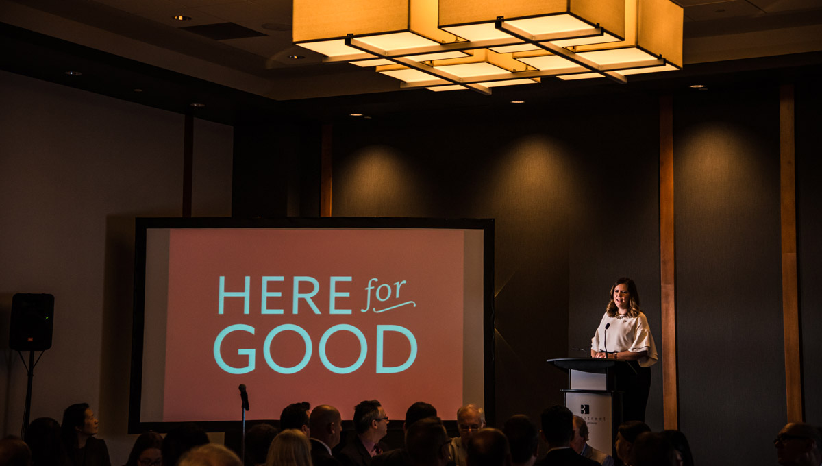 Roberta Kramchynsky speaks during the Leadership Luncheon which tackled the future of autononous vehicles.