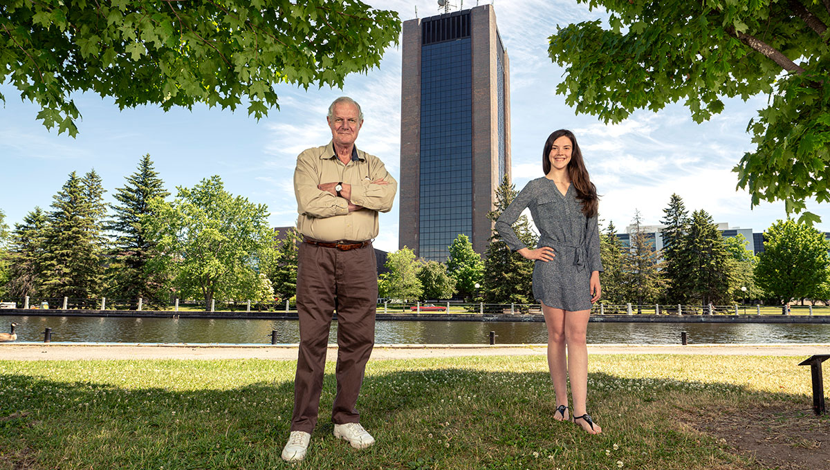 Margot Vandesande and her grandfather John McCalla