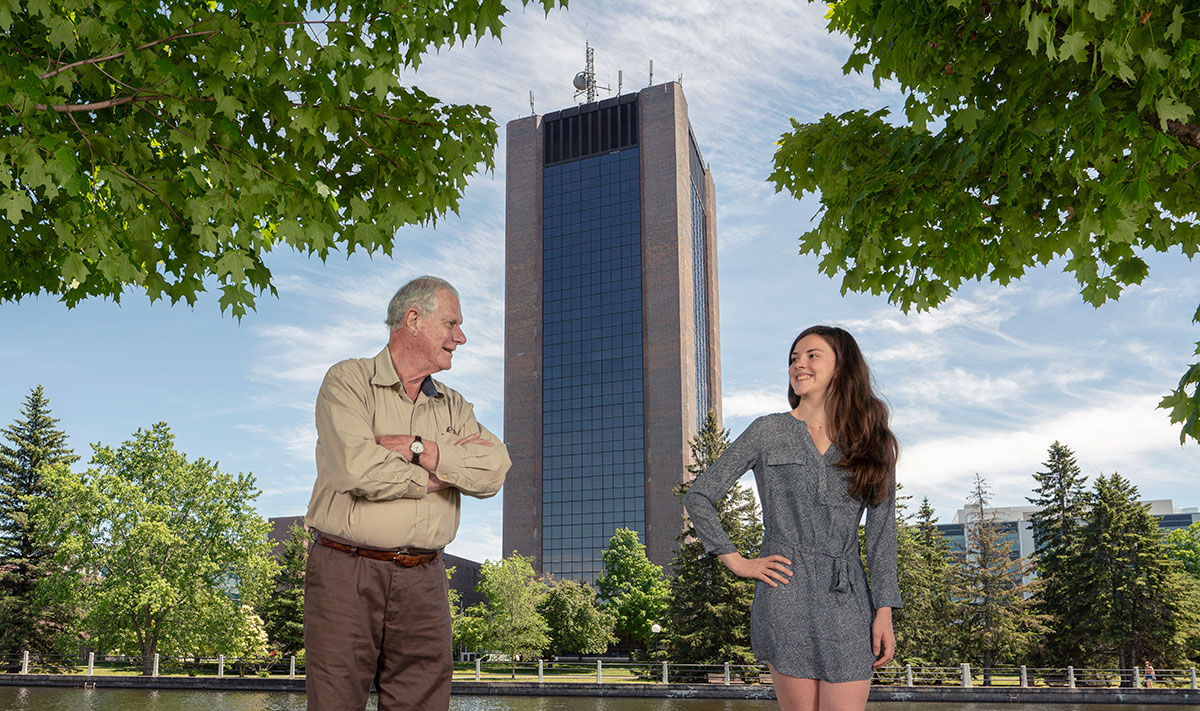 Margot Vandesande and her grandfather John McCalla