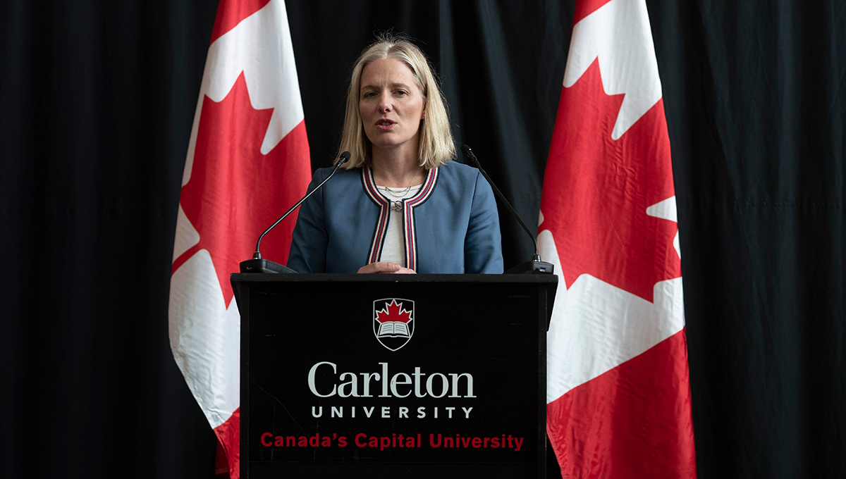 Minister McKenna Talks Sustainability at Carleton