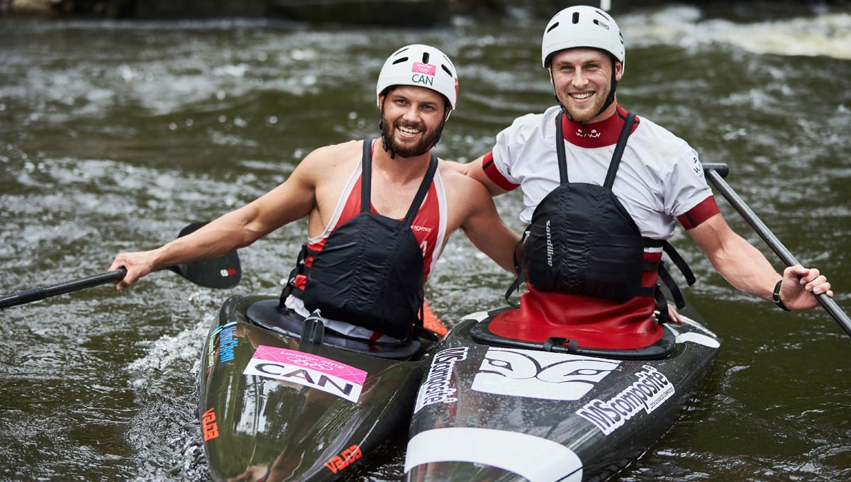 Paddlers Michael Tayler (in red) and Cameron Smedley juggled classes at Carleton with training while getting ready to represent Canada at the Olympics in Rio.