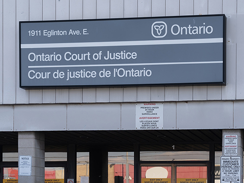 An Ontario Court of Justice building