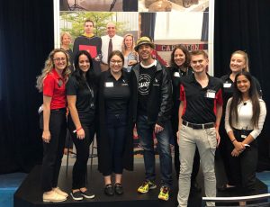 Scenes from Carleton's booth at the annual Ontario Universities' Fair in September 2019.