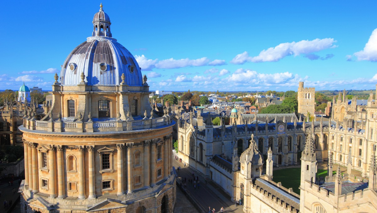 Arial view of Oxford University
