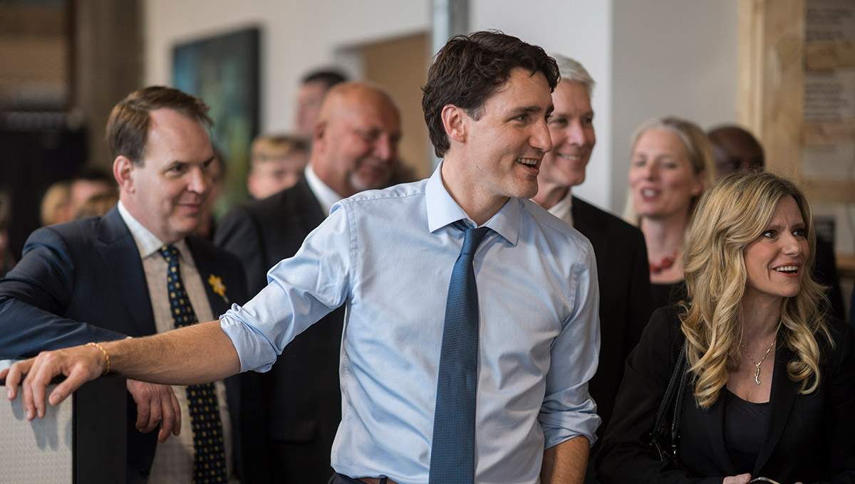 Prime Minister Trudeau arrives at Bayview Yards to tour the Global Cybersecurity Resource and other projects