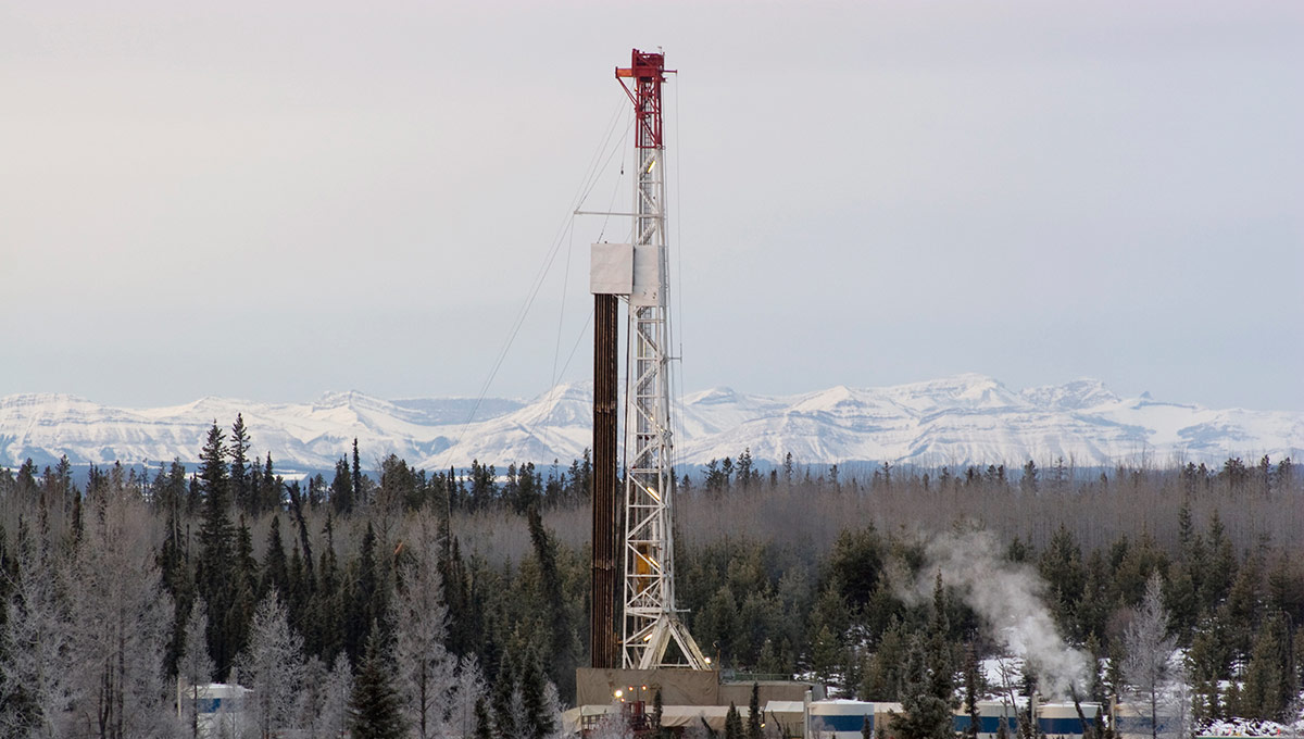 A drilling rig in Alberta.