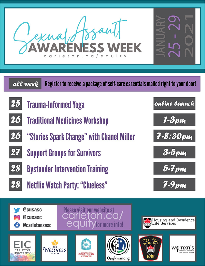 Sexual Assault Awareness Week schedule