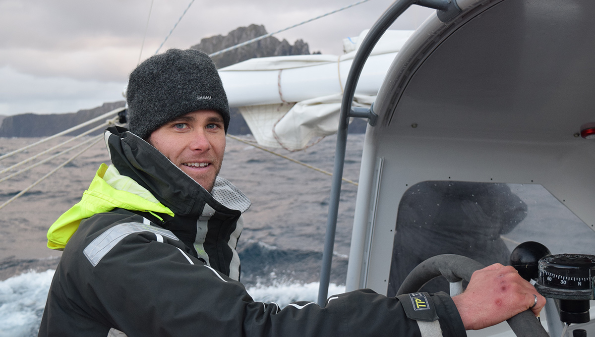 Bishop sails around Cape Horn in southern Chile