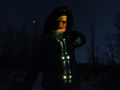 Photo for the news post: Innovative Self-Powered Coat Design: Wearable Technology Lights up the Dark