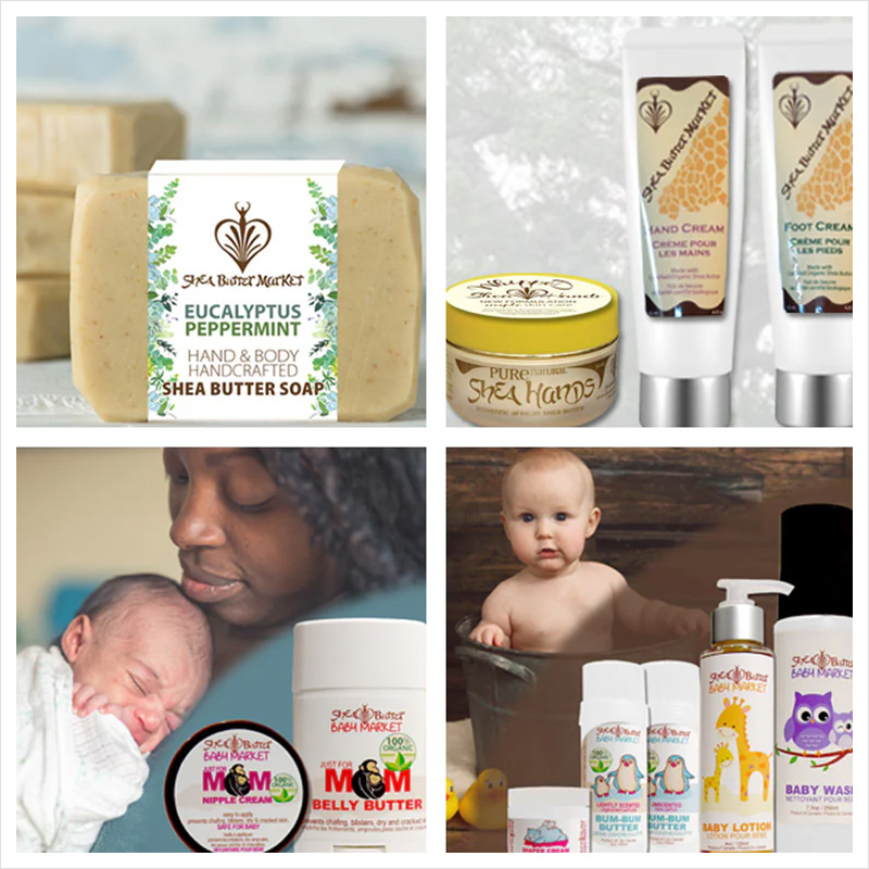 Various shea butter related products great for gifting