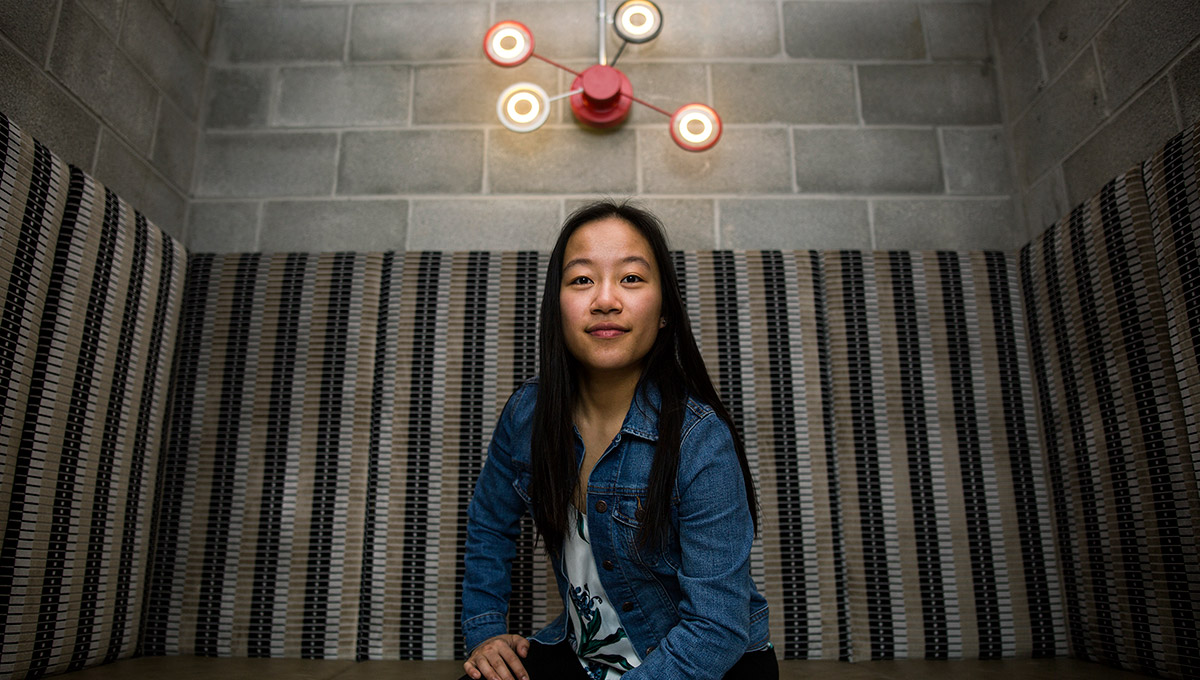 Lulu Sheng (pictured here) a student in Carleton's Dev Degree partnership with Shopify, splits her time between campus & the company’s headquarters, earning valuable career experience.