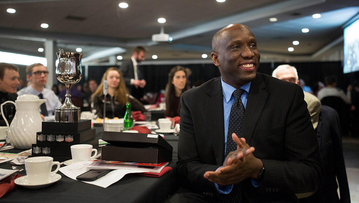 Photo of Carleton University coach Taffe Charles.