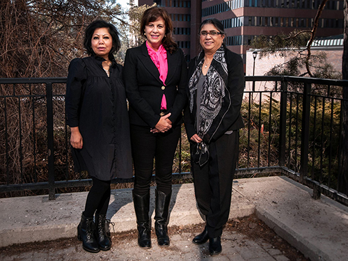 Shuchi Karim, Melanie Adrian, and Rehana Hashmi